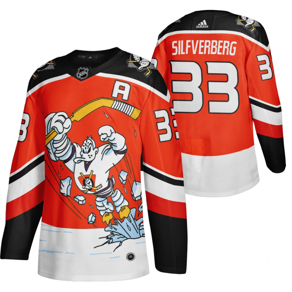 2021 Adidias Anaheim Ducks 33 Jakob Silfverberg Red Men Reverse Retro Alternate NHL Jersey